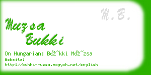 muzsa bukki business card